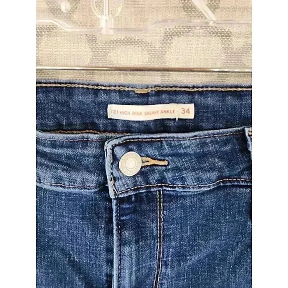 Levi's 721 High Rise Skinny Ankle Medium wash Women's Jeans - 1028A/2 - Picture 4 of 10